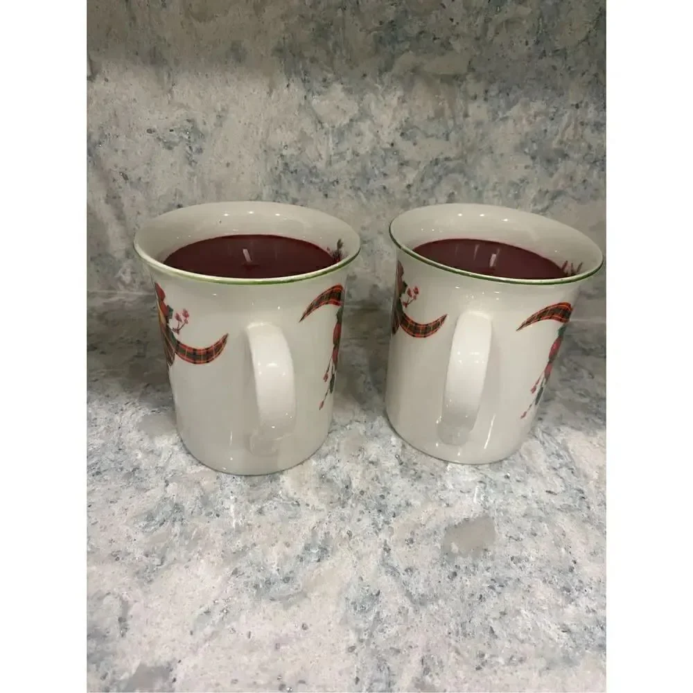 Set of 2 Apple Cinnamon Candle Mugs